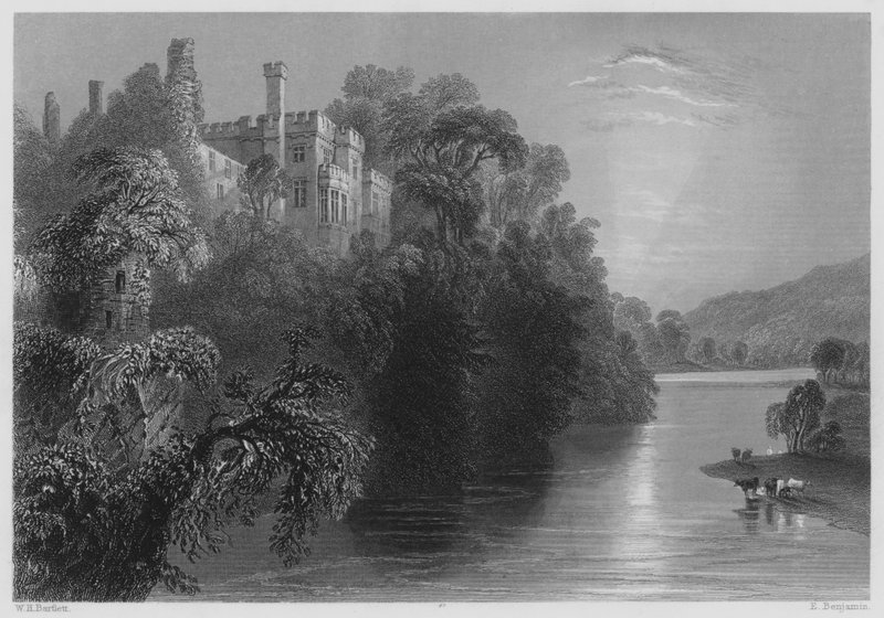 Castillo de Lismore, Condado de Waterford (grabado) de William Henry (after) Bartlett