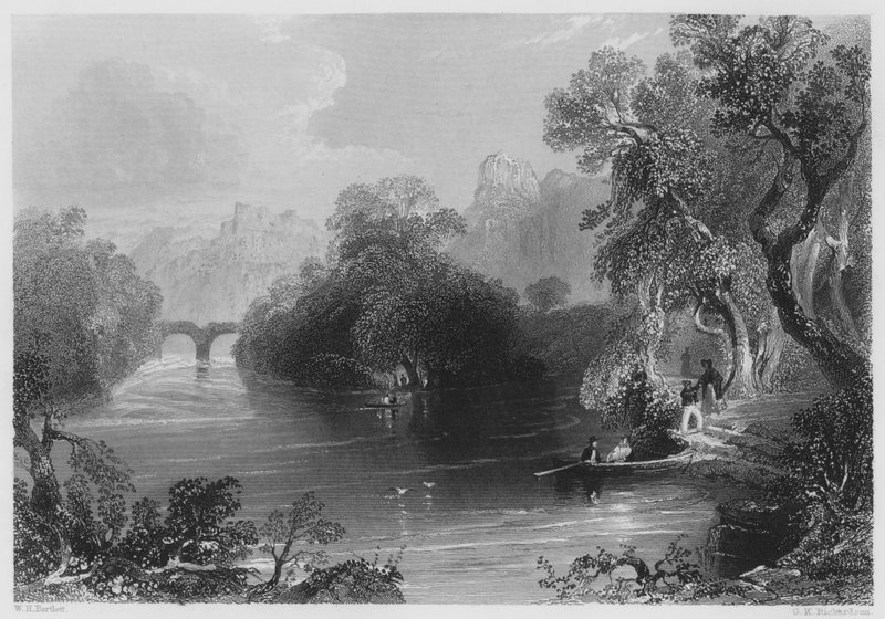 Puente Old Weir, Killarney de William Henry (after) Bartlett
