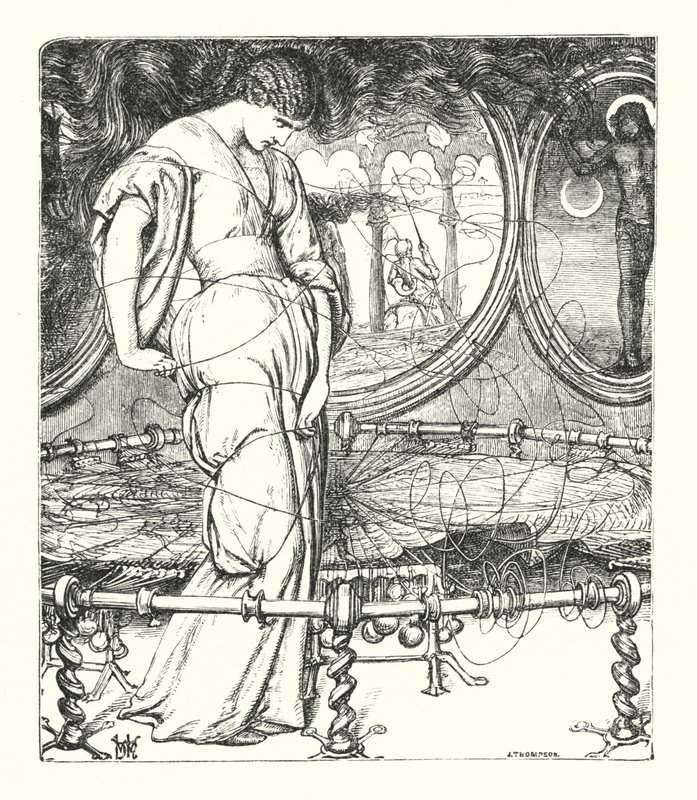 La Dama de Shalott de William Henry (after) Hunt