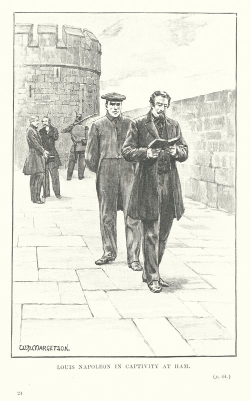 Luis Napoleón cautivo en Ham (litografía) de William Henry (after) Margetson