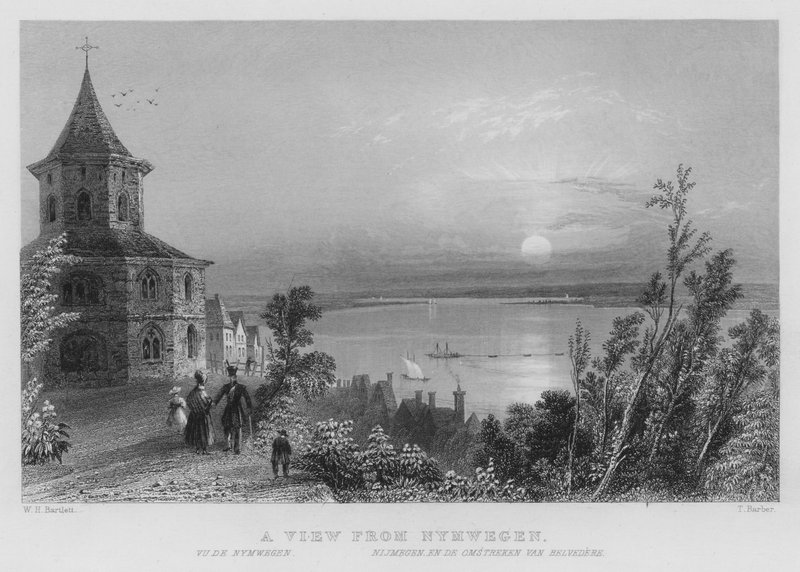 Una vista desde Nimega (grabado) de William Henry Bartlett
