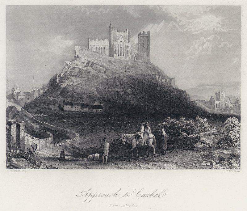 Aproximación a Cashel, desde el Norte de William Henry Bartlett