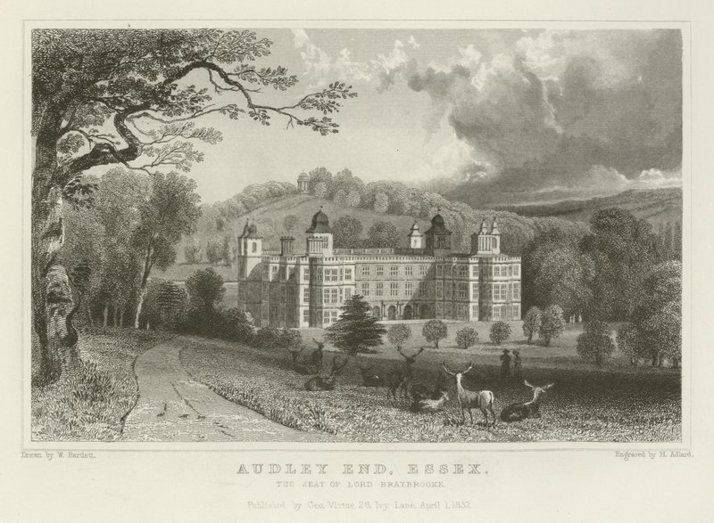 Audley End, Essex, la residencia de Lord Braybrooke de William Henry Bartlett
