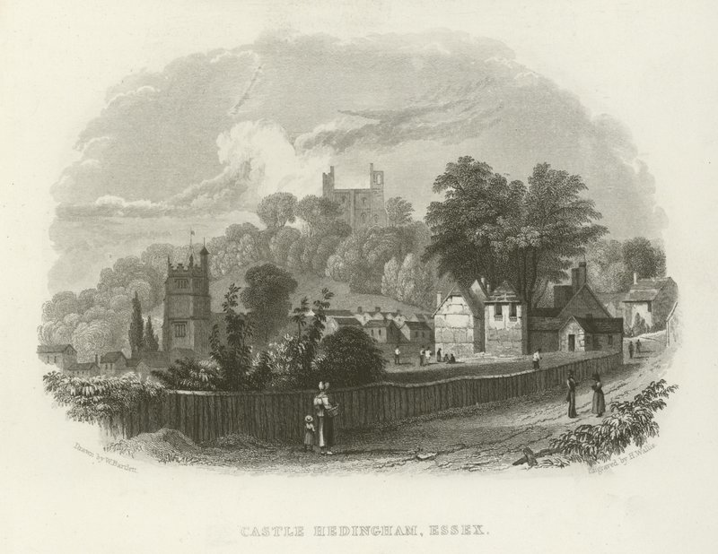 Castillo Hedingham, Essex de William Henry Bartlett