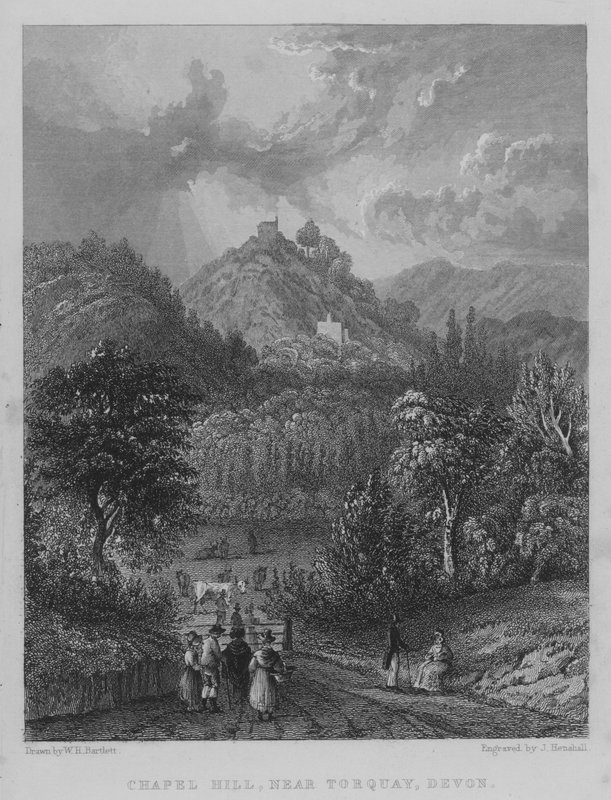 Chapel Hill, cerca de Torquay, Devon de William Henry Bartlett