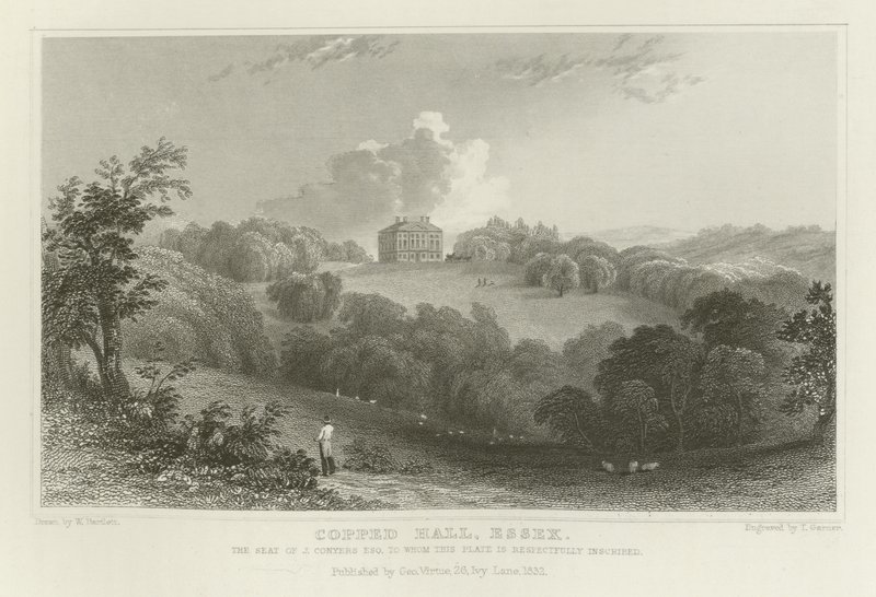 Copped Hall, Essex, la Residencia de J Conyers, Esquire de William Henry Bartlett