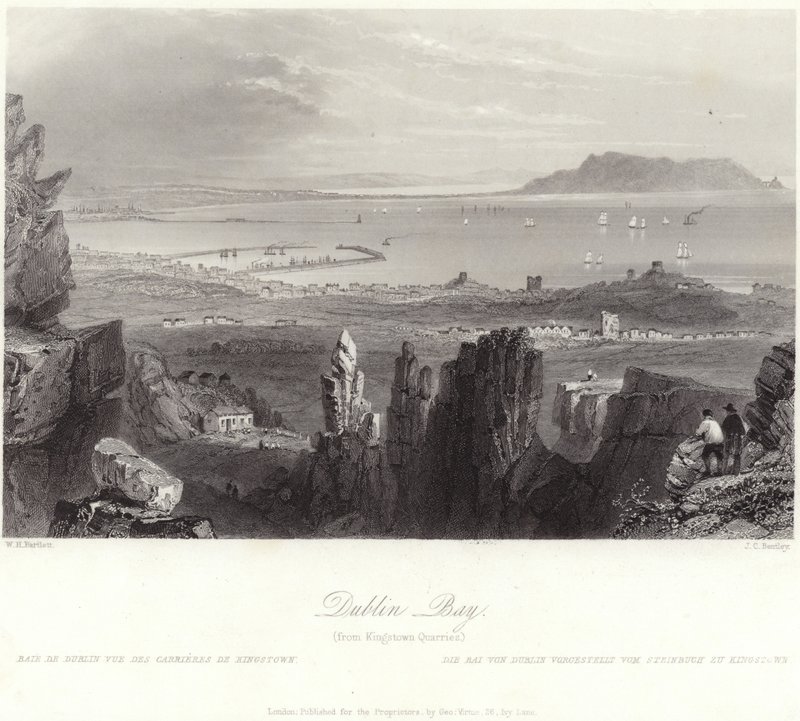 Bahía de Dublín desde las canteras de Kingstown de William Henry Bartlett