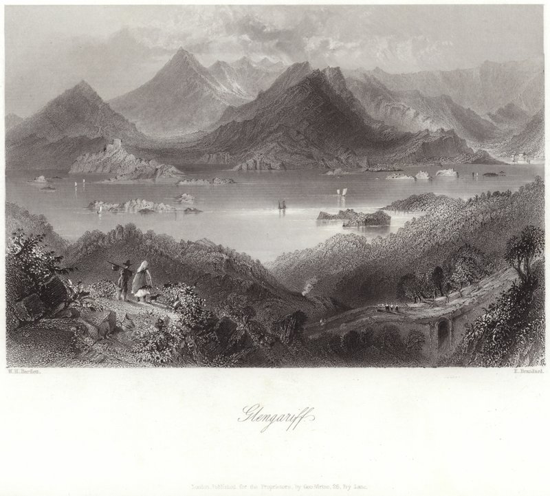 Glengariff en el Condado de Cork de William Henry Bartlett