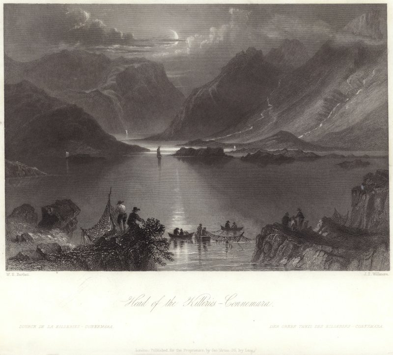 Cabeza de los Killeries, Connemara de William Henry Bartlett