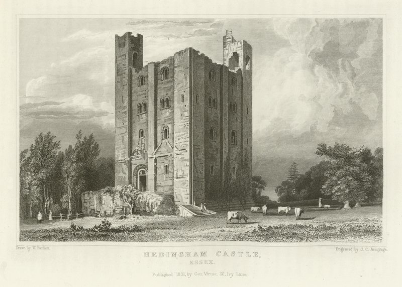 Castillo de Hedingham, Essex de William Henry Bartlett