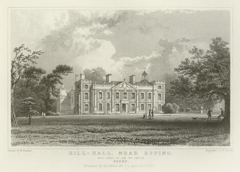 Hill-Hall, cerca de Epping, la Residencia de Sir William Smyth, Essex de William Henry Bartlett
