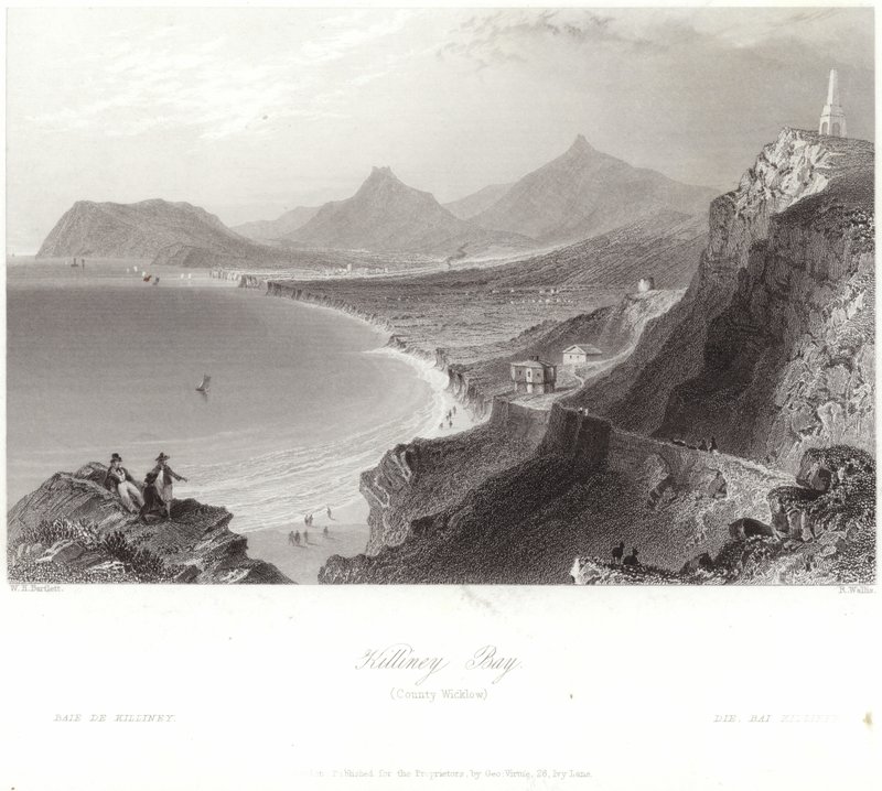 Bahía de Killiney en el condado de Wicklow de William Henry Bartlett
