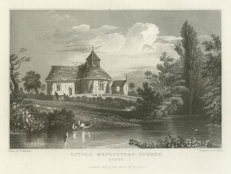 Iglesia de Little Maplestead, Essex de William Henry Bartlett