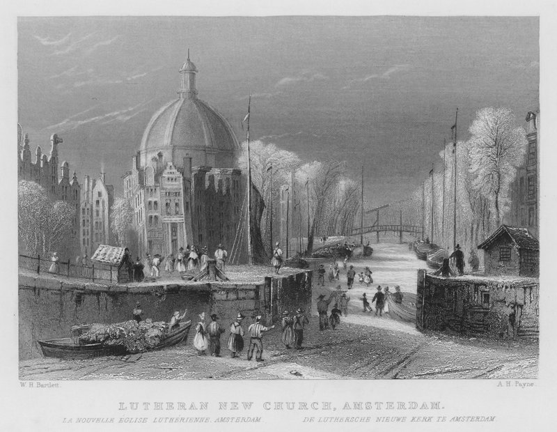 Nueva Iglesia Luterana, Ámsterdam de William Henry Bartlett