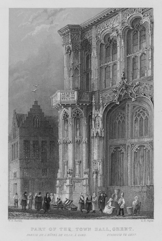 Parte del Ayuntamiento, Gante de William Henry Bartlett