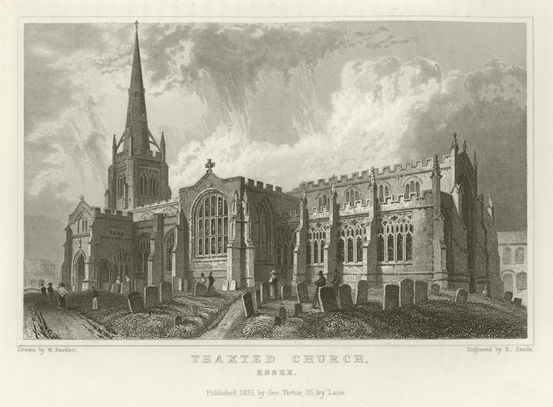 Iglesia de Thaxted, Essex de William Henry Bartlett