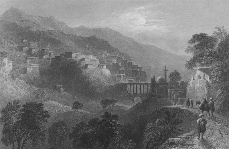 El paso de Beilan, Monte Amanus, en la aproximación desde Antioquía de William Henry Bartlett