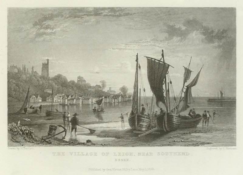 El pueblo de Leigh, cerca de Southend, Essex de William Henry Bartlett