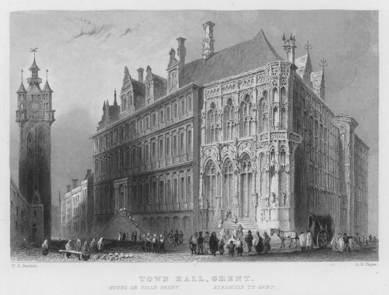 Ayuntamiento, Gante de William Henry Bartlett