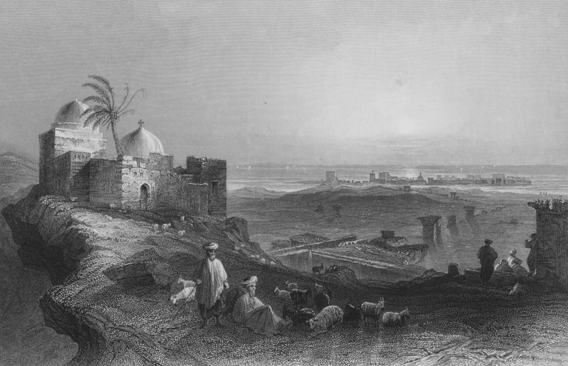 Tiro, desde el continente de William Henry Bartlett
