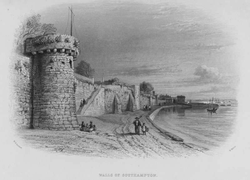 Murallas de Southampton de William Henry Bartlett