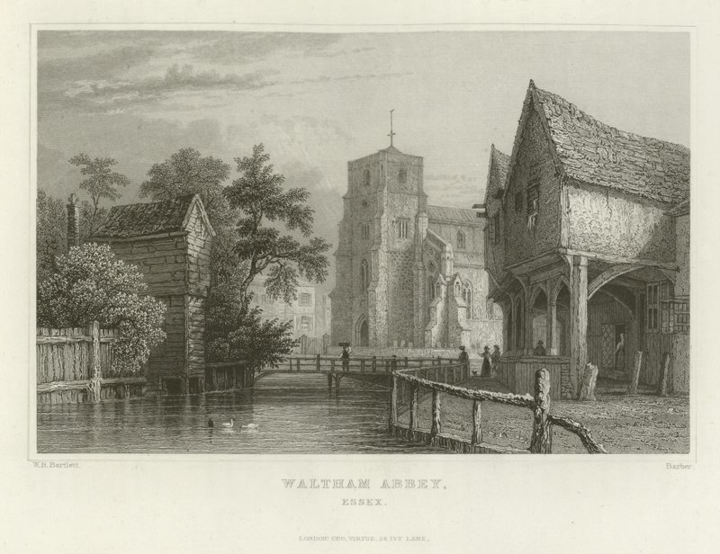 Abadía de Waltham, Essex de William Henry Bartlett