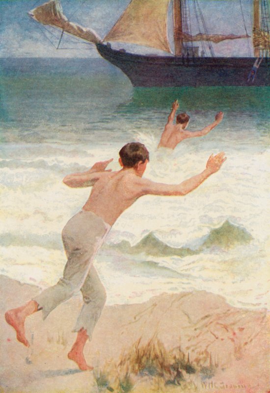 Salté por la borda en el mismo momento en que Jack se lanzó al mar de William Henry Charles Groome