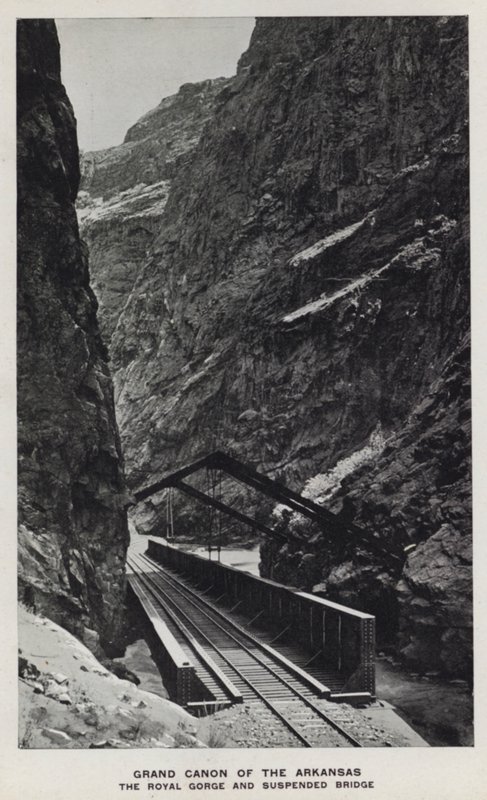 Cañones de Colorado: Gran Cañón del Arkansas, La Garganta Real y Puente Suspendido de William Henry Jackson