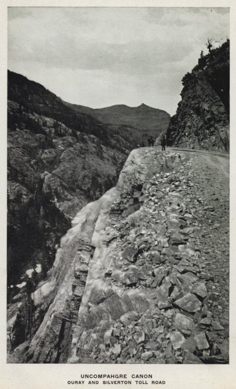 Cañones de Colorado: Cañón Uncompahgre, Carretera de peaje Ouray y Silverton de William Henry Jackson