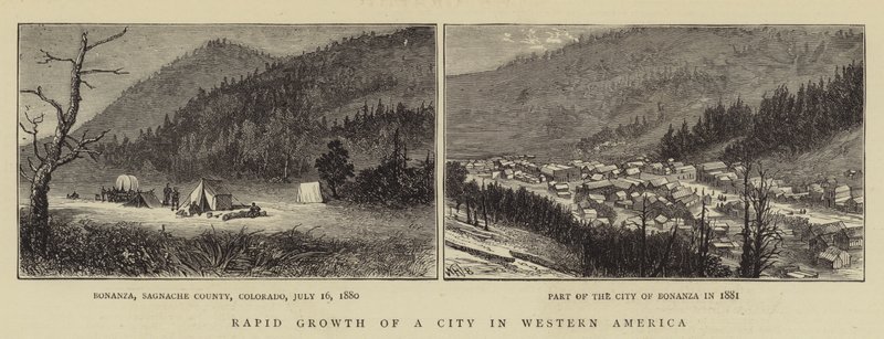 Crecimiento rápido de una ciudad en el oeste de América de William Henry James Boot