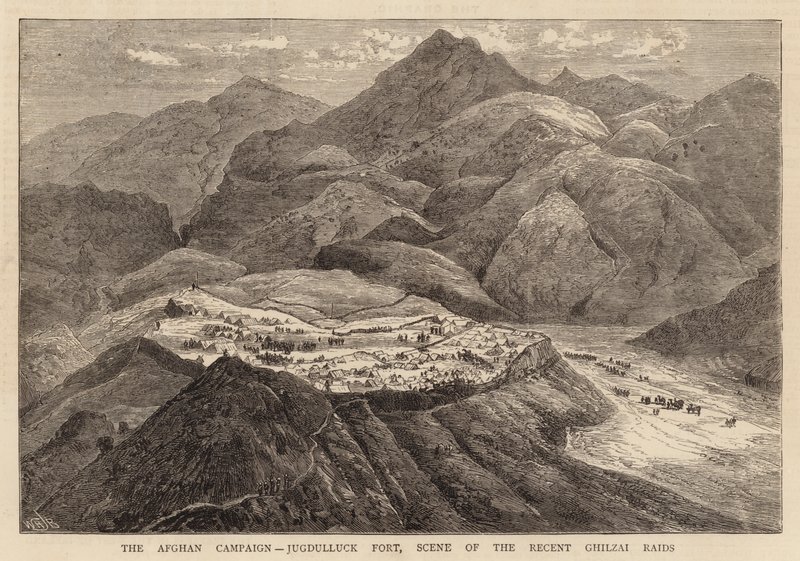 La Campaña Afgana, Fuerte Jugdulluck, Escena de los Recientes Ataques Ghilzai de William Henry James Boot