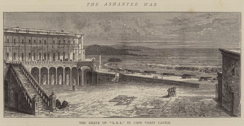La guerra Ashantee, la tumba de L E L en el castillo de Cape Coast de William Henry James Boot