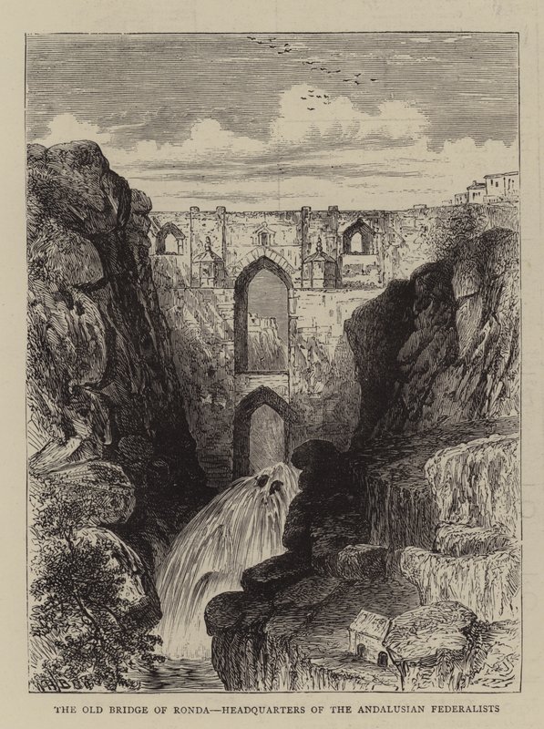 El viejo puente de Ronda, sede de los federalistas andaluces de William Henry James Boot