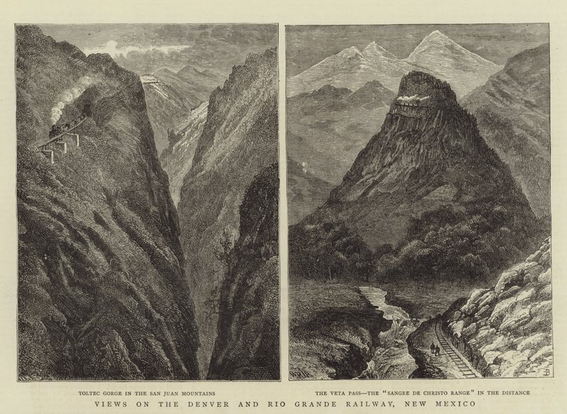 Vistas en el Ferrocarril de Denver y Rio Grande, Nuevo México de William Henry James Boot