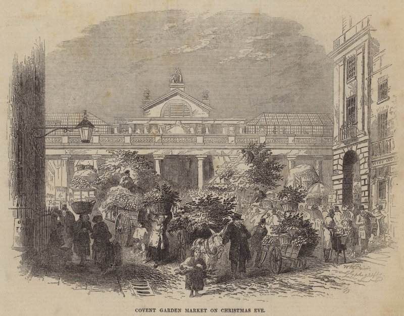 Mercado de Covent Garden en Nochebuena de William Henry Pike