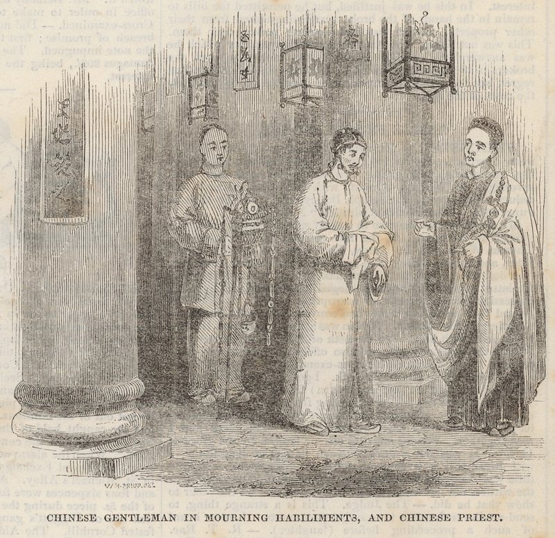 Caballero chino en atuendo de luto y sacerdote chino de William Henry Prior