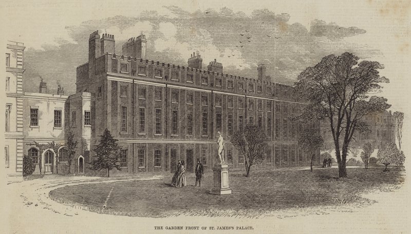 La fachada del jardín del Palacio de St James de William Henry Prior