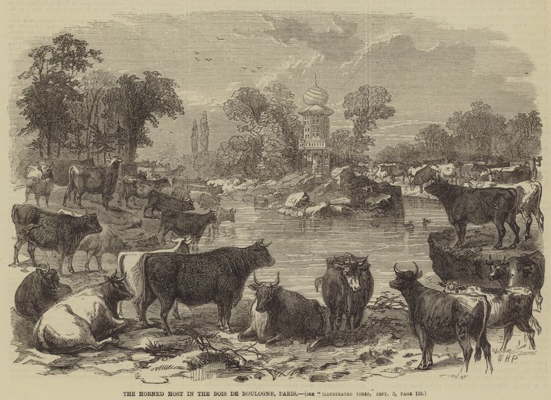 El anfitrión cornudo en el Bois de Boulogne, París de William Henry Prior