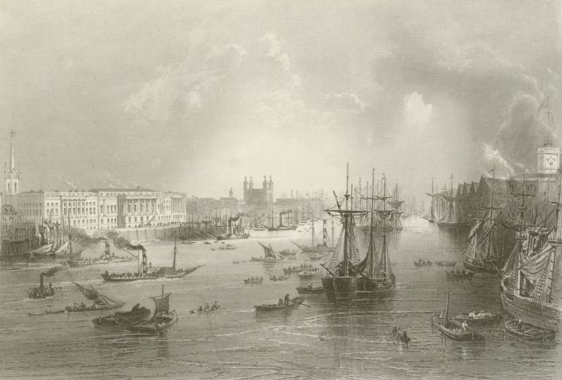 El Puerto de Londres de William Henry after Bartlett