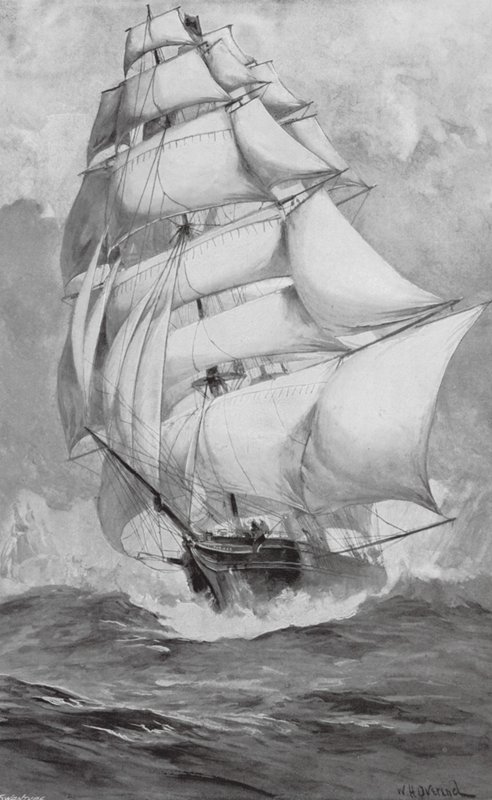 Tea-Clippers Racing from China for the Thames (litografía) de William Heysham (after) Overend