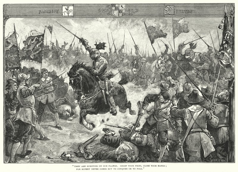 La batalla de Naseby de William Heysham (after) Overend
