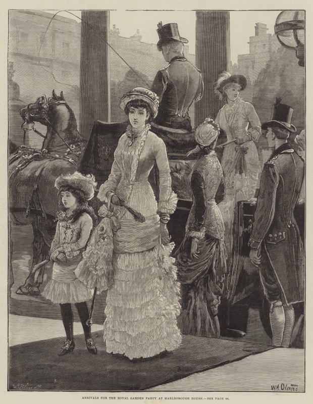 Llegadas para la fiesta en el jardín real en Marlborough House de William Heysham Overend