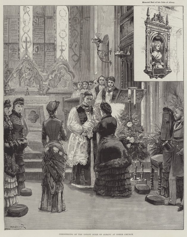 Bautizo del Infante Duque de Albany en la Iglesia de Esher de William Heysham Overend