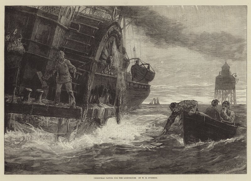 Papeles de Navidad para el Faro de William Heysham Overend