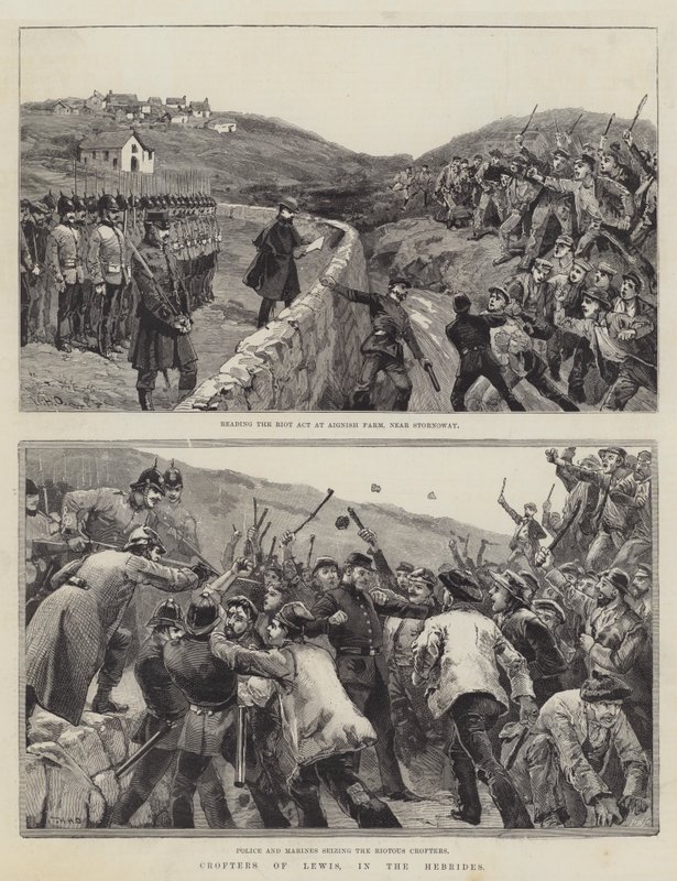 Campesinos de Lewis, en las Hébridas de William Heysham Overend