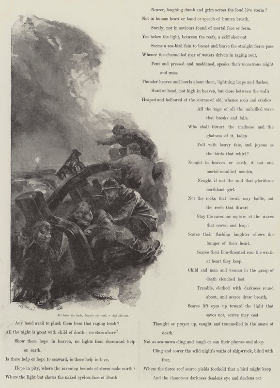 Grace Darling, por A C Swinburne de William Heysham Overend