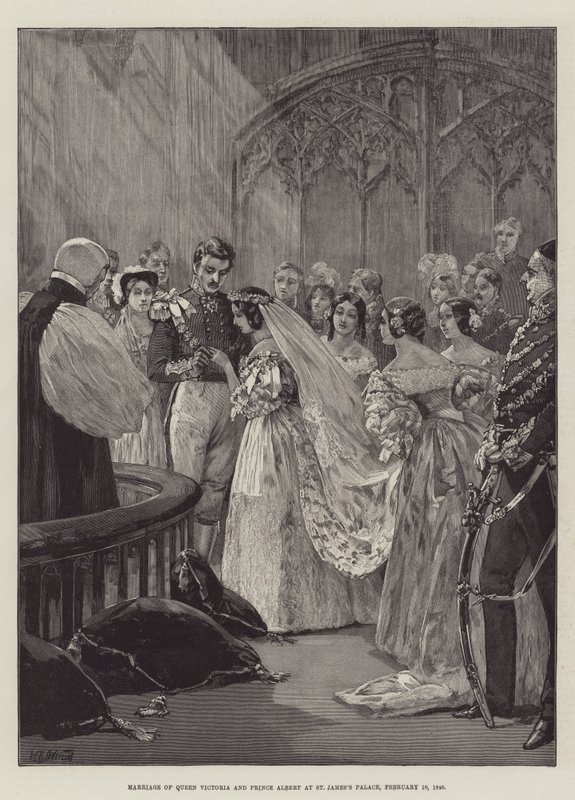 Matrimonio de la Reina Victoria y el Príncipe Alberto en el Palacio de St James, 10 de febrero de 1840 de William Heysham Overend