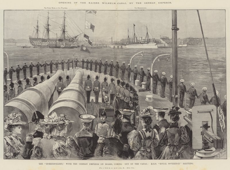 Apertura del Canal Kaiser Wilhelm por el Emperador Alemán de William Heysham Overend