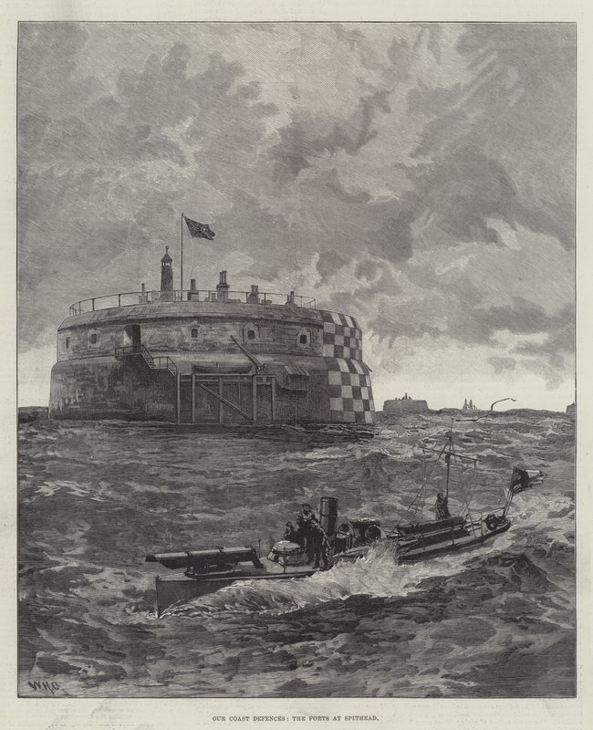 Nuestras defensas costeras, los fuertes en Spithead de William Heysham Overend