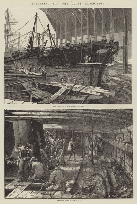 Preparándose para la expedición polar de William Heysham Overend